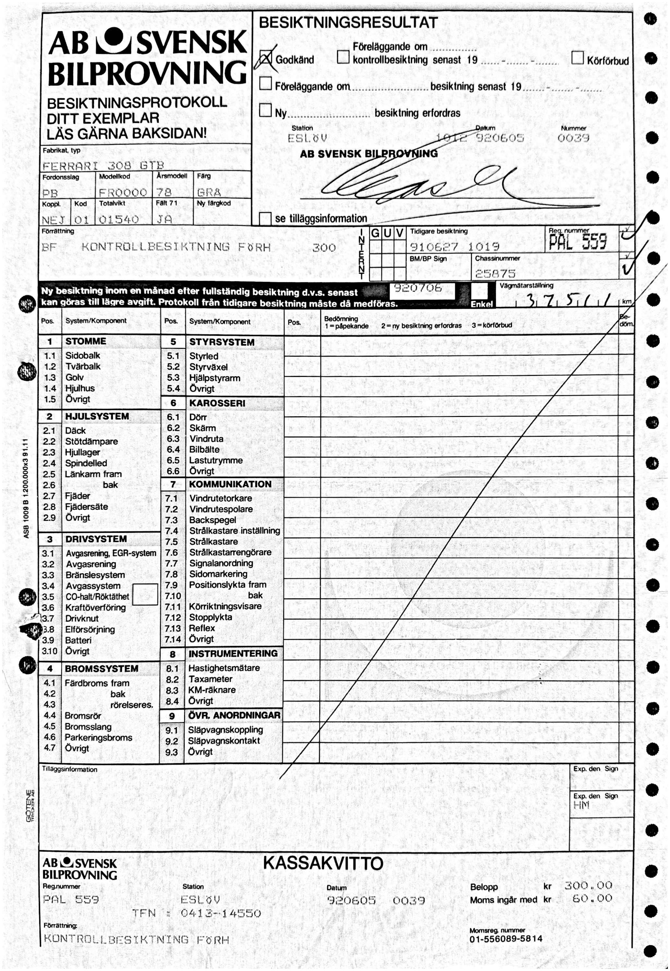 Scan of Bilprovning — Eslöv (Approved)