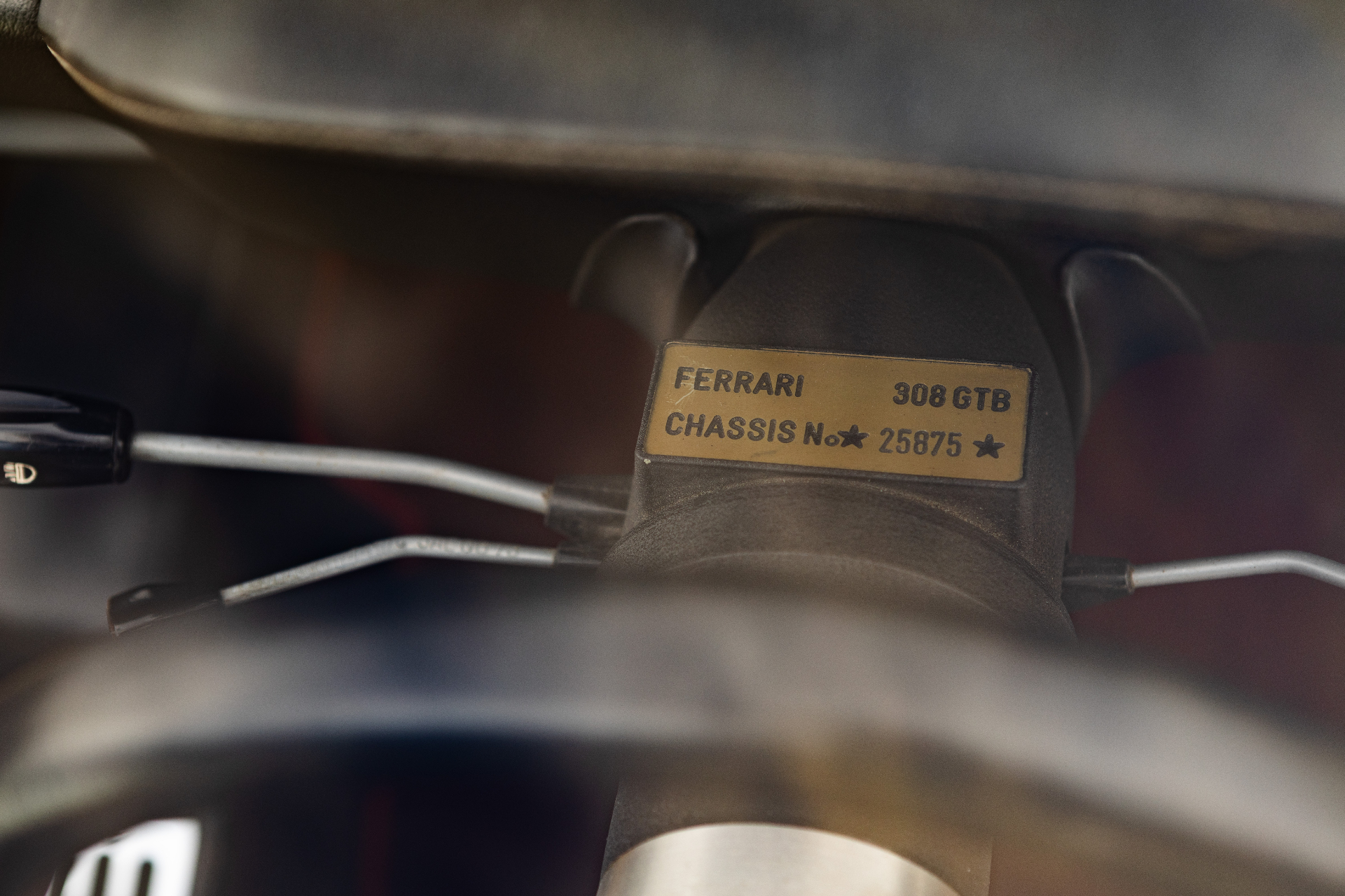 Chassis plate Ferrari 308 GTB number 25875