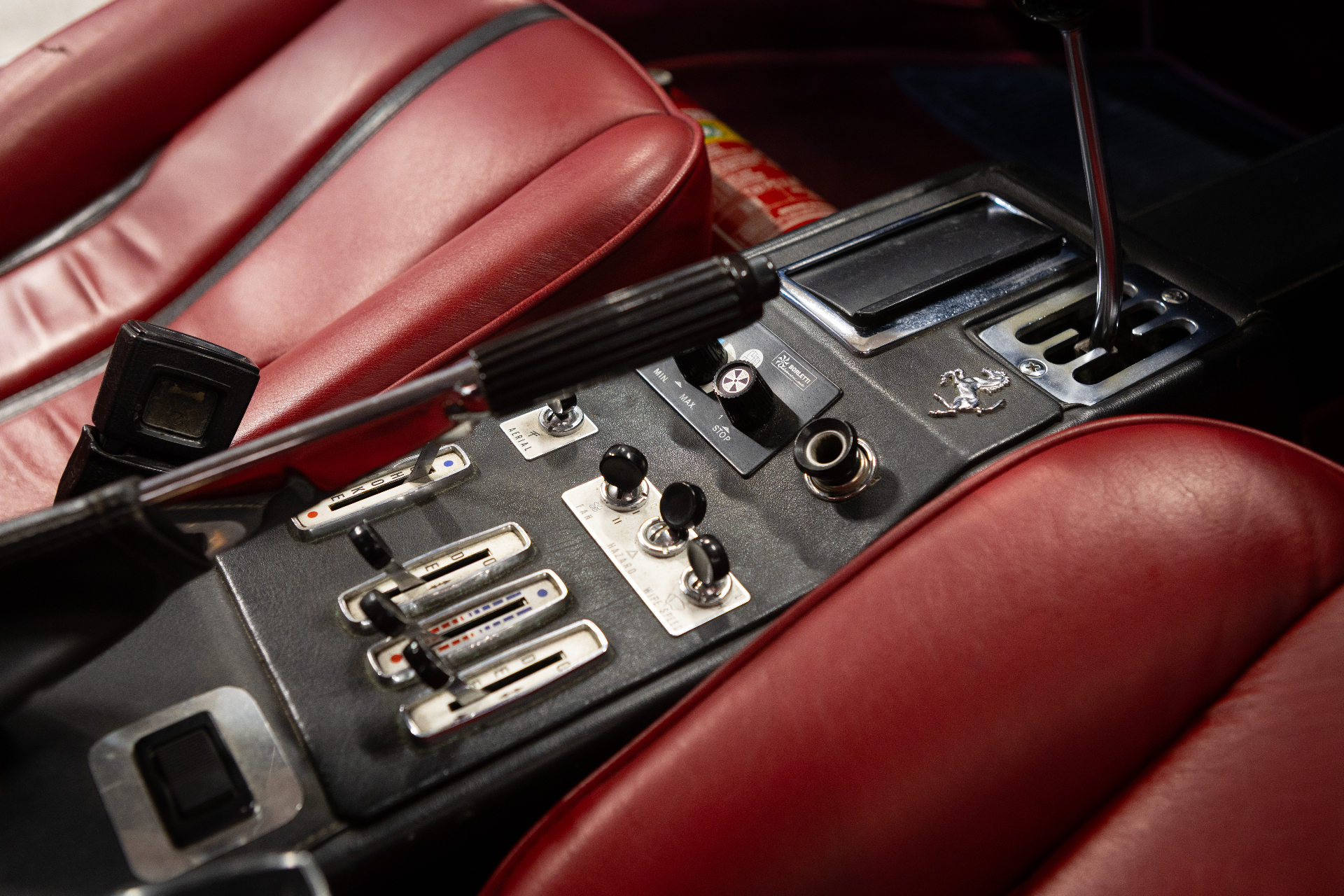 Centre console with switches and Borletti controls