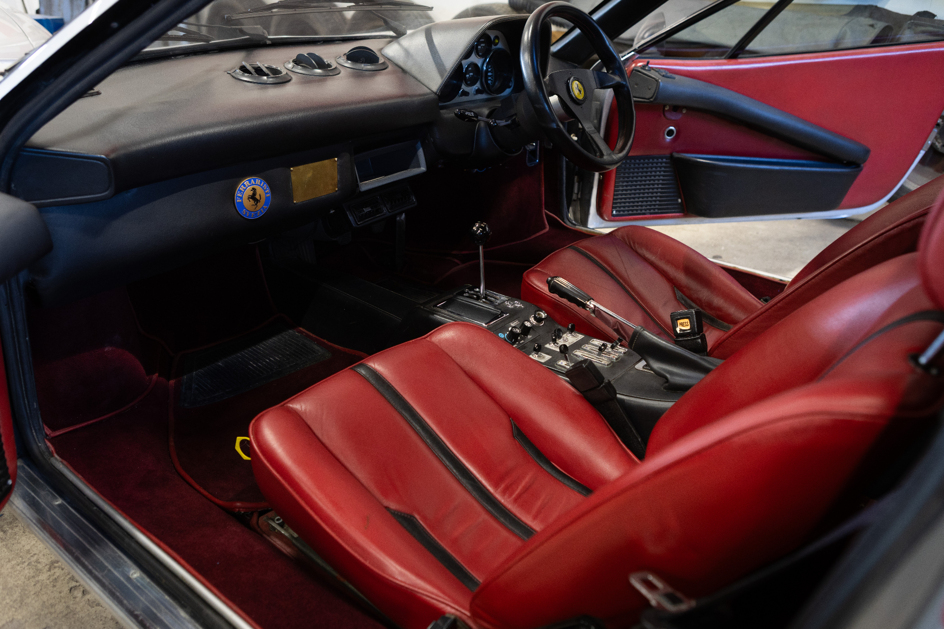 Interior overview with dashboard and seats