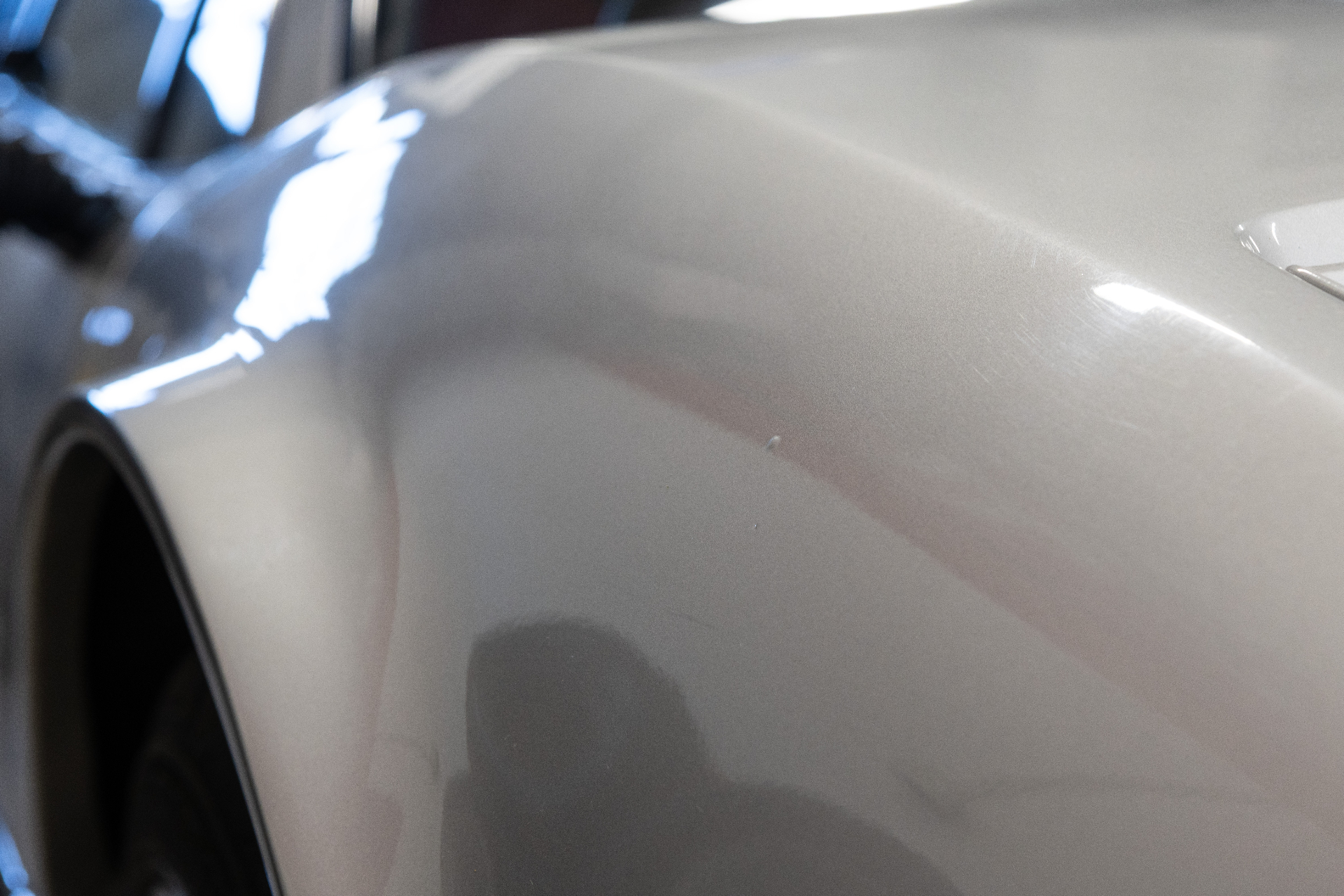 Fine swirl marks on front fender